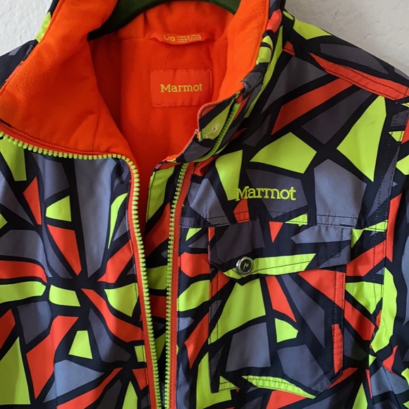 Marmot Jackets & Coats Marmot Ski Jacket Large Orange Neon Green